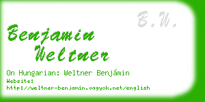 benjamin weltner business card