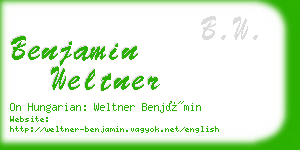 benjamin weltner business card